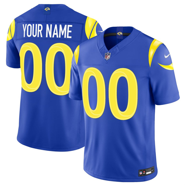 Men's Royal Los Angeles Rams Active Player Custom 2026 F.U.S.E. Vapor Limited Stitched Football Jersey